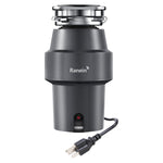 Upgraded 1/2 HP Garbage Disposal with Power Cord