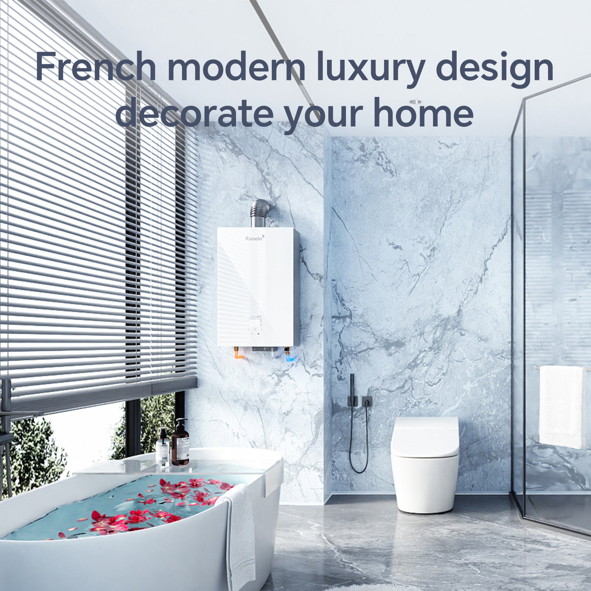 116000 BTU Natural Gas Tankless Water Heater Propane Glass Panel Up to 4.76 GPMIndoor