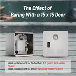 15 x 15 Inches RV Water Heater White/Black Door