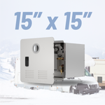 15 x 15 Inches RV Water Heater White/Black Door