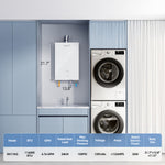 116000 BTU Natural Gas Tankless Water Heater Propane Glass Panel Up to 4.76 GPMIndoor