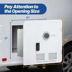 18 x 18 Inches RV Water Heater White/Black Door