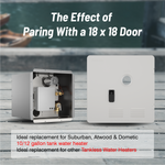 18 x 18 Inches RV Water Heater White/Black Door