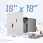 18 x 18 Inches RV Water Heater White/Black Door
