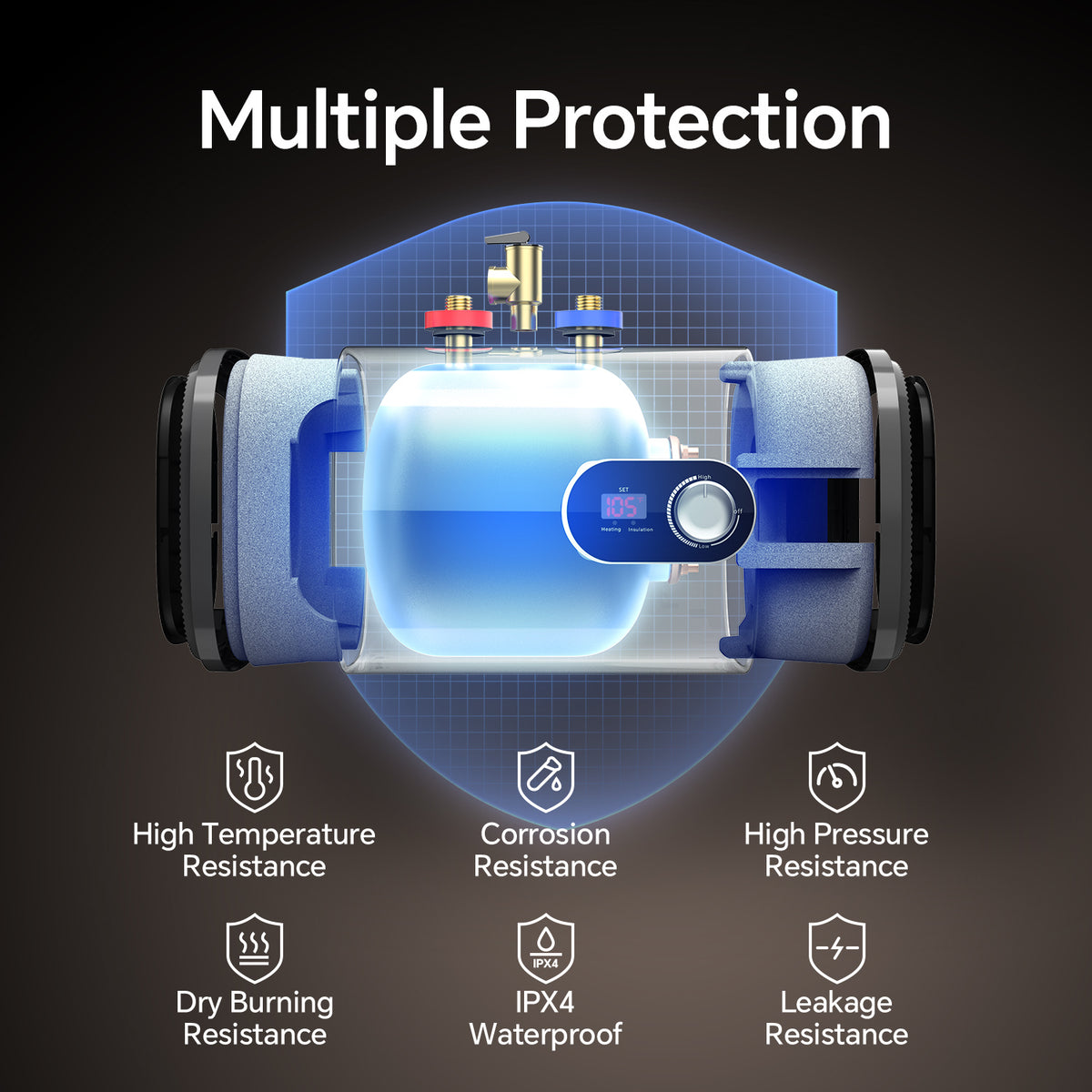 Electric Mini Tank Water Heater 2.5Gallon/4Gallon