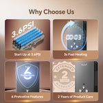 8L/12L/18L Tankless Water Heater Propane Gas 2.11 GPM 48,000 BTU