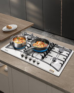4-Burner Gas Cooktop, 24-Inch Gas Stove Top Compatible