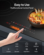 Electric Cooktop with 4 Burners, 30 inch 7900W 240V Ceramic Panel