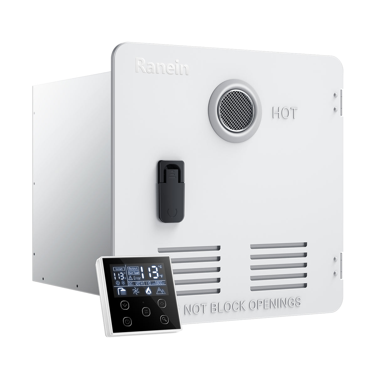 RV Tankless Water Heater with 15ร15 Door 12V Powered