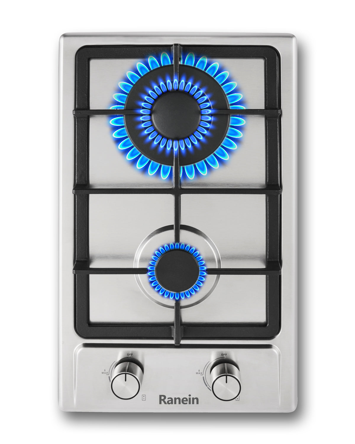 2-Burner Gas Cooktop, 12-Inch Gas Stove Top Compatible