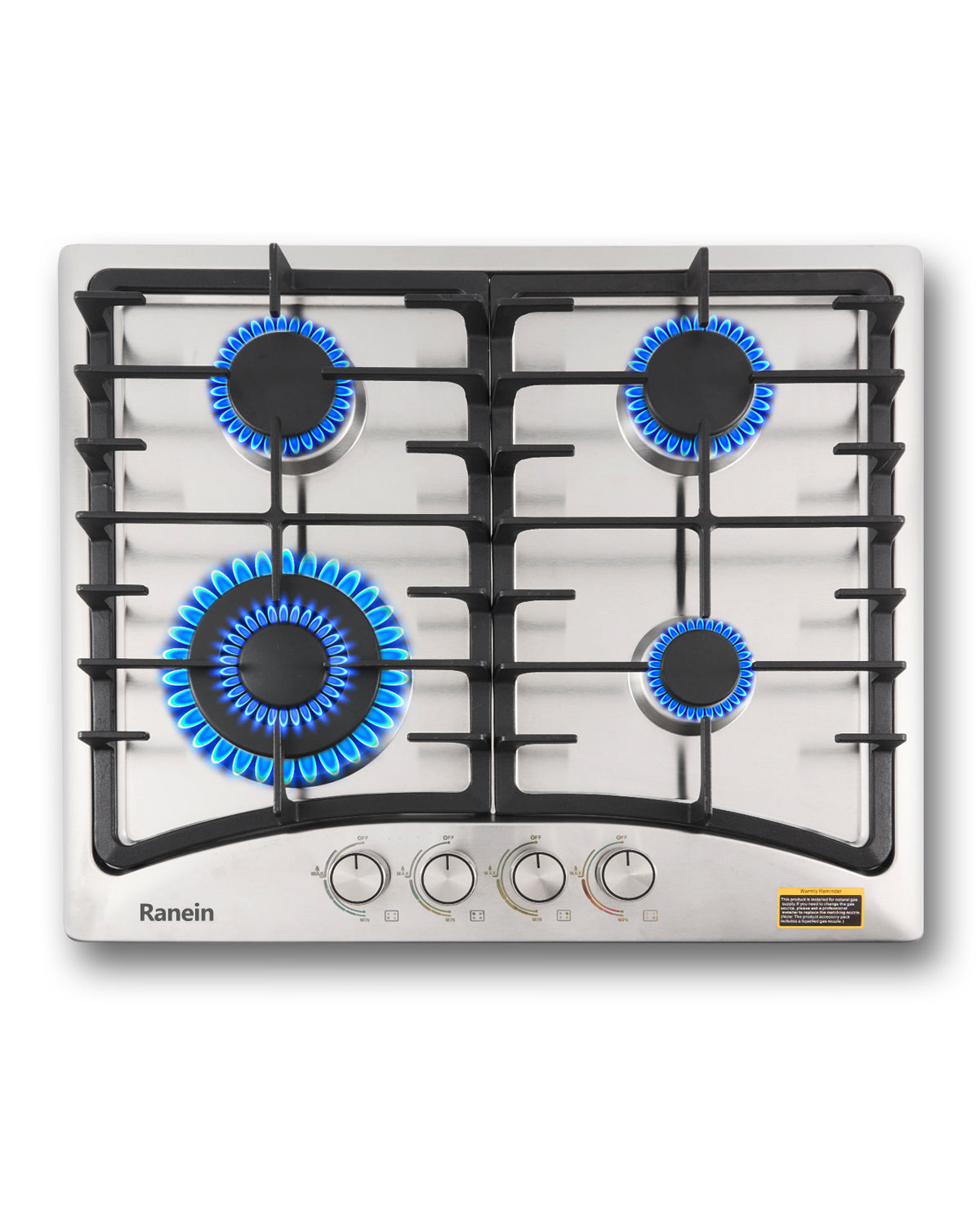 4-Burner Gas Cooktop, 24-Inch Gas Stove Top Compatible