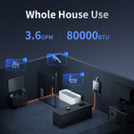 Gas Tankless Water Heater Max 3.6GPM 80,000BTU