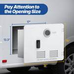 15 x 18 Inches RV Water Heater White/Black Door