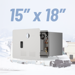 15 x 18 Inches RV Water Heater White/Black Door