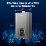 Gas Tankless Water Heater Indoor 4.3GPM 100,000BTU