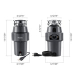 3/4 HP Garbage Disposal with Power Cord
