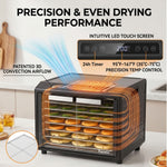 Ranein 6-Tray Food Dehydrator, Precise Temp & 360° Airflow