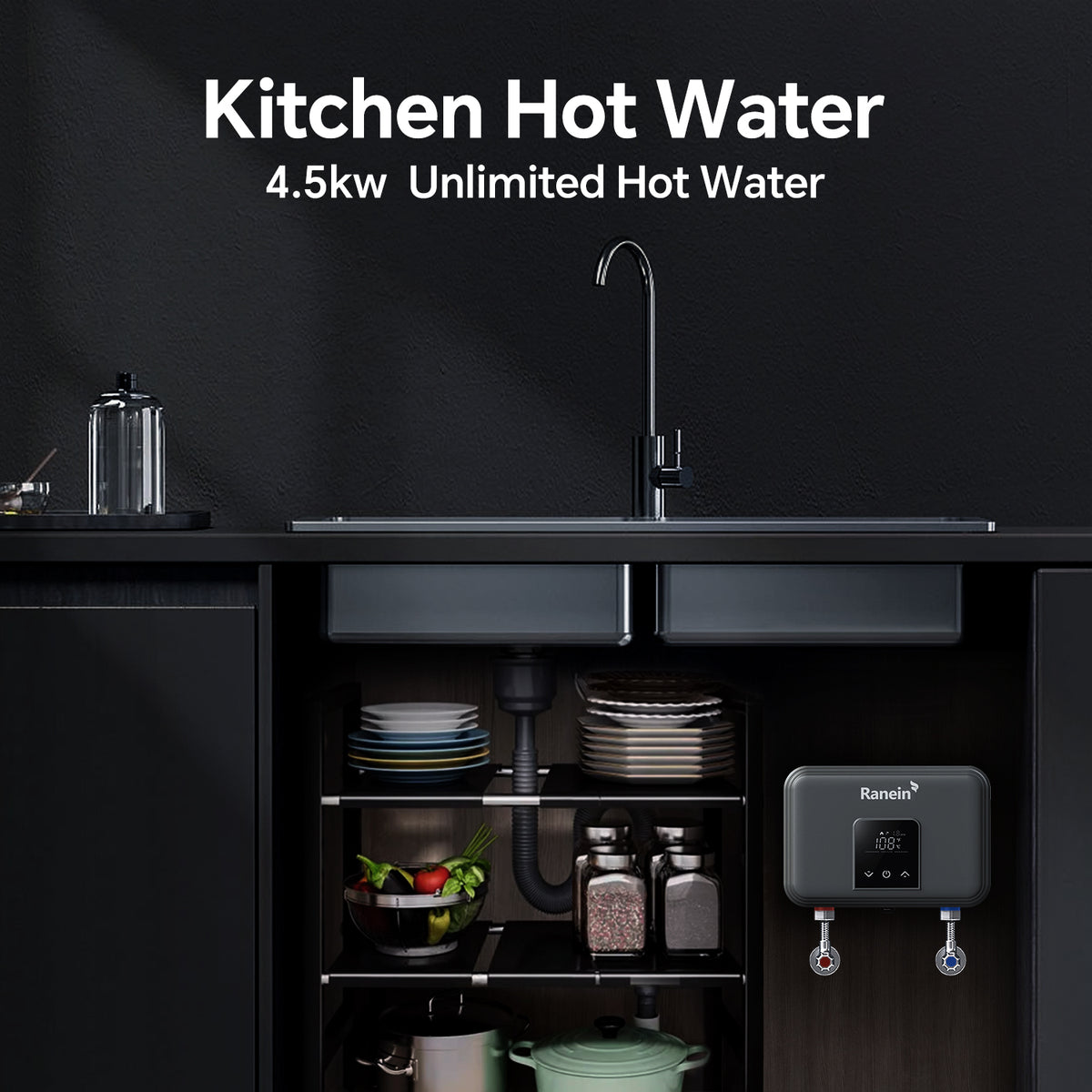 8kW 240V/4.5 kW 120V Electric Tankless Water Heater Ultra