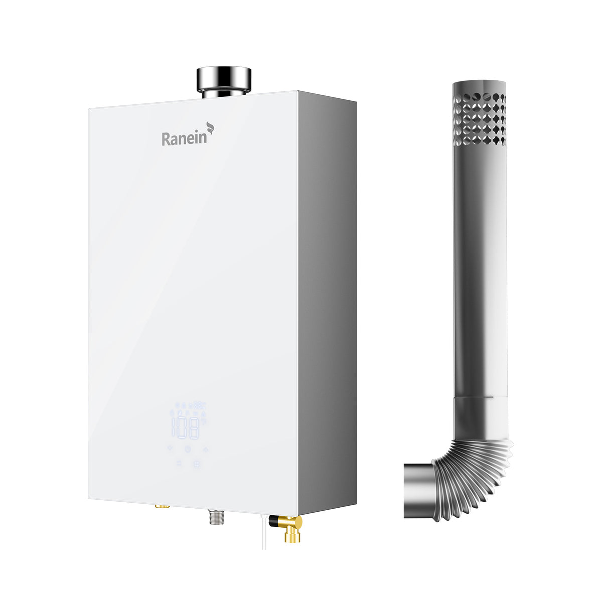 78500 BTU Tankless Water Heater Propane Natural Gas Glass Panel Up to 3.17 GPM Indoor