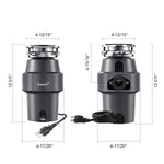 3/4 HP Garbage Disposal with Power Cord