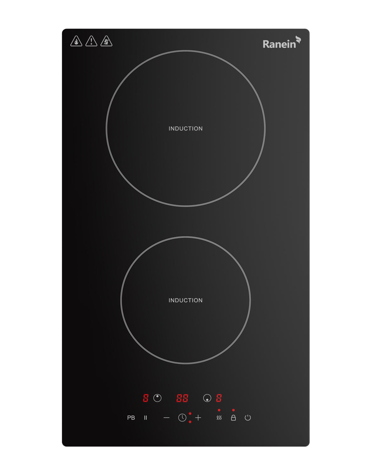 Induction Cooktop with 2 Burners, 12 inch 1800W 120V