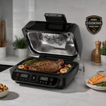Ranein ROAFG-12E 12-in-1 Indoor Grill Air Fryer, Smokable, LED Touch, Visible Window