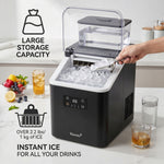Ranein Countertop Ice Maker, Fast Ice, 2.2lbs Storage, Smart Control