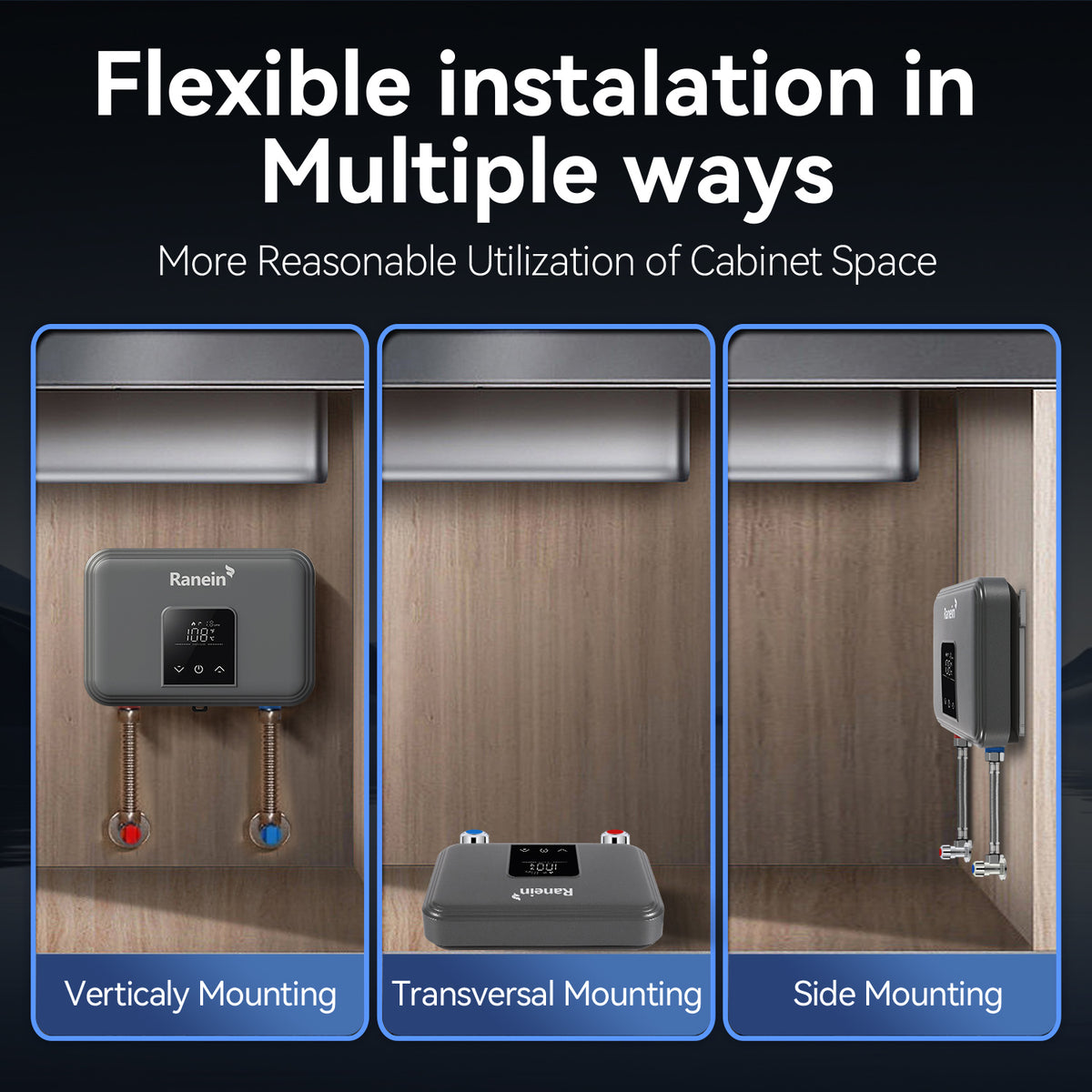 8kW 240V/4.5 kW 120V Electric Tankless Water Heater Ultra