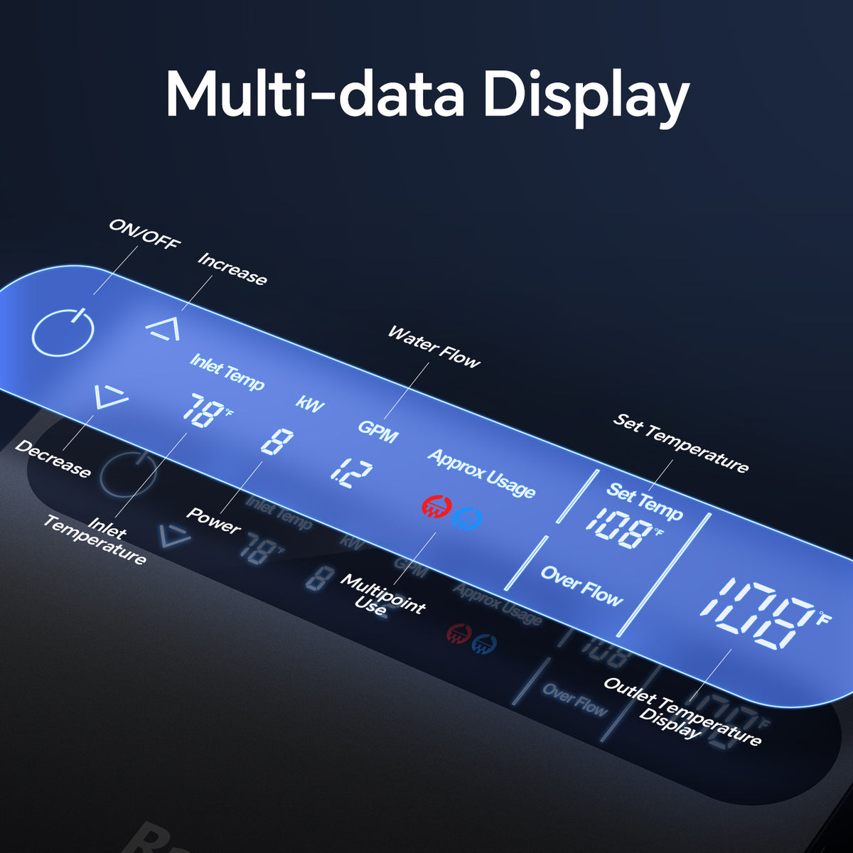8kW 13kW Tankless Electric Water Heater 240V